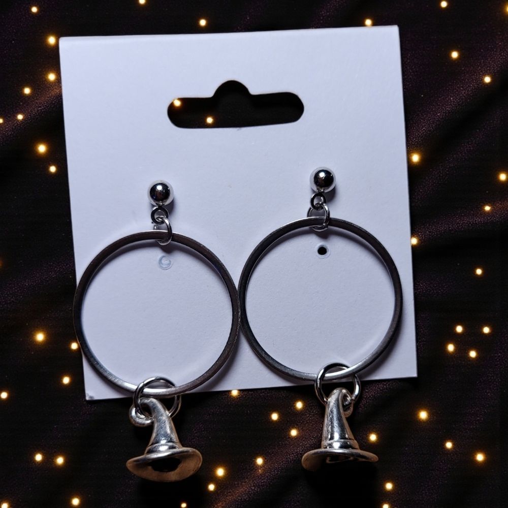 Witchcore Whimsigoth Witch Hat Earrings